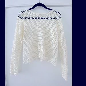 Crocheted long sleeve top